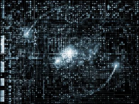 Virtualization of Network Illustrazione stock