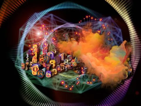 Virtualization of Network Stock Illustration