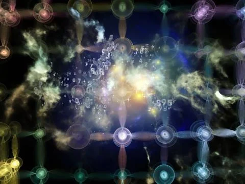 Virtualization of Network Stock Illustration