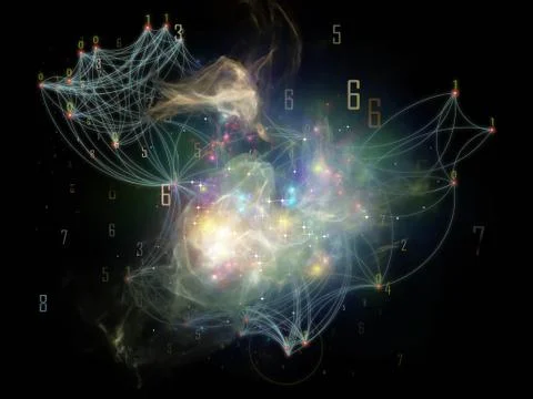 Virtualization of Network Stock Illustration