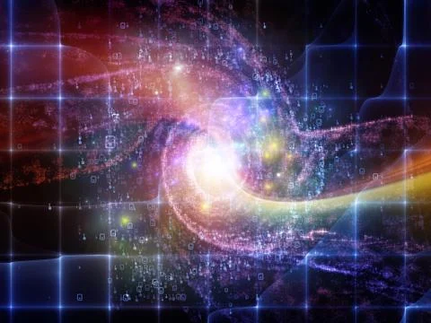 Virtualization of Numbers 스톡 일러스트
