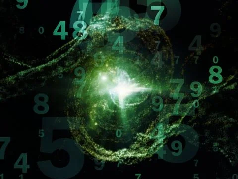 Virtualization of Numbers 스톡 일러스트