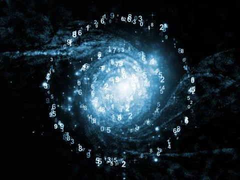 Virtualization of Numbers 스톡 일러스트
