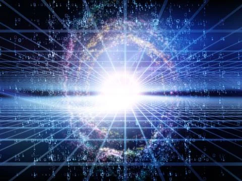 Virtualization of Numbers Illustrazione stock
