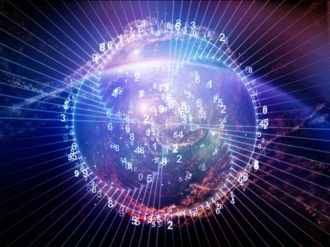 Virtualization of Numbers Illustrazione stock