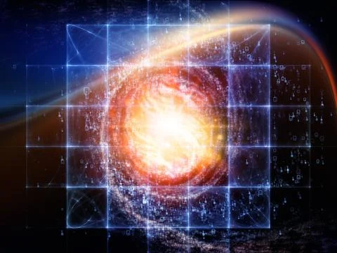 Virtualization of Numbers Illustrazione stock