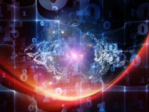 Virtualization of Numbers 스톡 일러스트