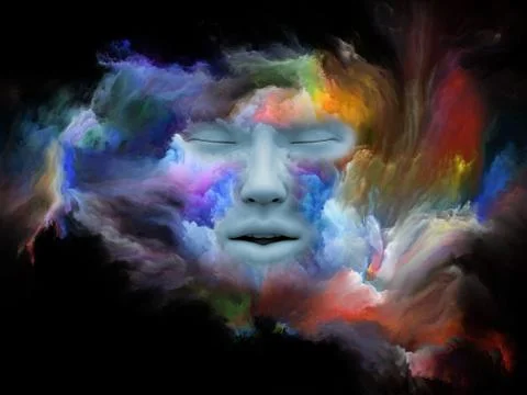 Virtualization of Painted Dream Illustrazione stock