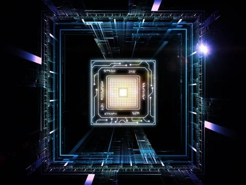 Virtualization of the Processor Stock Illustration