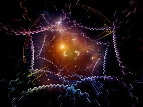 Virtualization of Radial Fractal Texture 스톡 일러스트