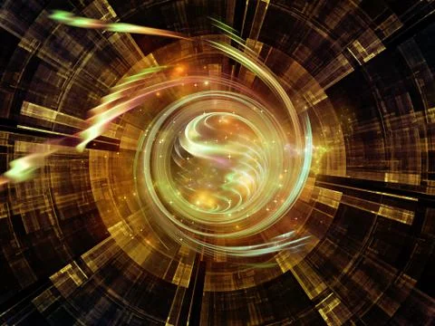 Virtualization of Radial Fractal Texture Stockillustratie