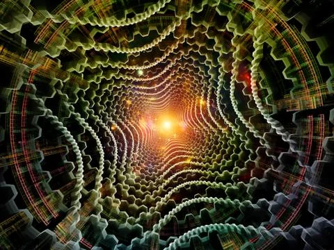 Virtualization of Radial Fractal Texture 스톡 일러스트