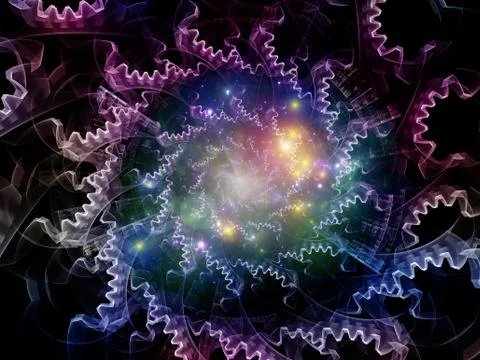 Virtualization of Radial Fractal Texture 스톡 일러스트