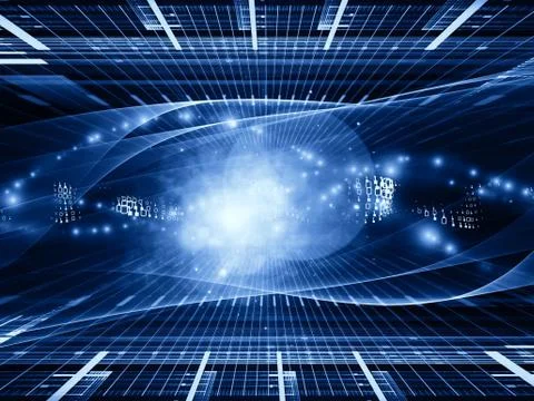 Virtualization of the Sine Wave Stock Illustration