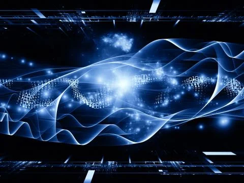 Virtualization of the Sine Wave Illustrazione stock