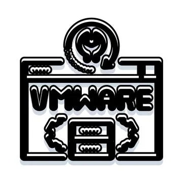 Virtualization software displaying server and cloud computing concept イラスト素材