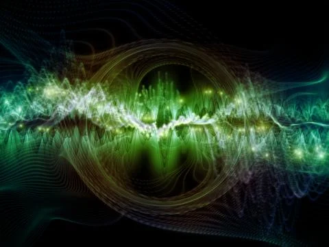 Virtualization of Sound Wave Stock Illustration
