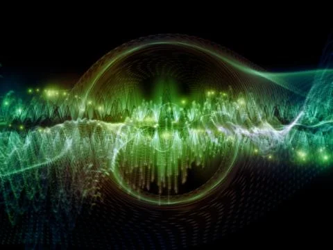 Virtualization of Sound Wave Stock Illustration