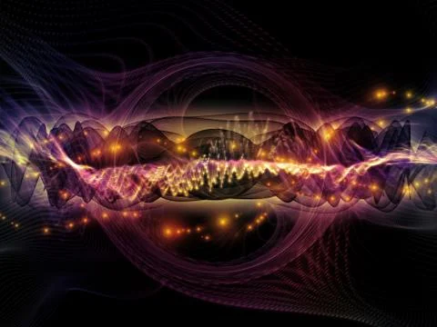 Virtualization of Sound Wave Stock Illustration