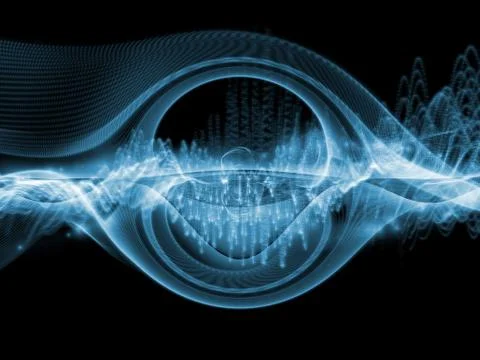 Virtualization of Sound Wave Stock Illustration