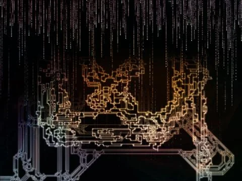 Virtualization of Space Division Illustrazione stock