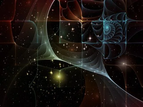 Virtualization of Space Stockillustratie