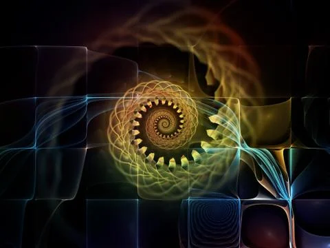 Virtualization of Space Stock Illustration