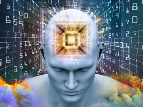 Virtualization of Thought Stock Illustration