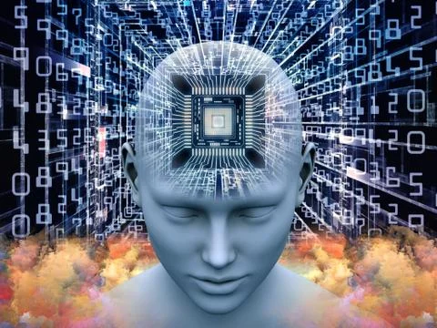 Virtualization of Thought Stock Illustration