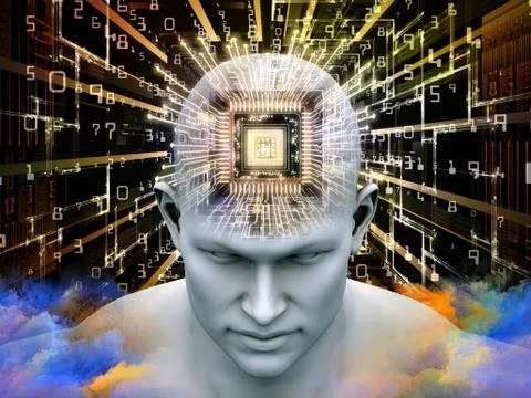 Virtualization of Thought Stock Illustration