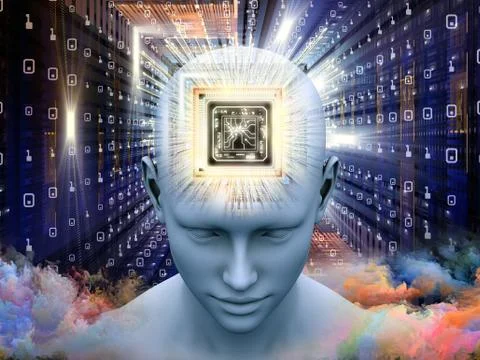 Virtualization of Thought Stock Illustration