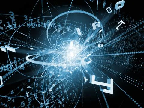 Virtualization of Wave Particle Stock Illustration