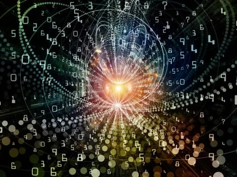 Virtualization of Wave Particle Stock Illustration