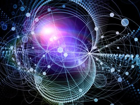 Virtualization of Wave Particle Illustrazione stock