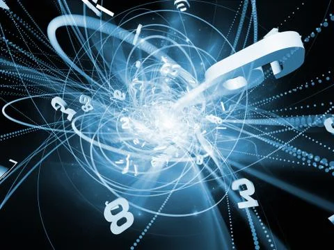 Virtualization of Wave Particle Stockillustratie