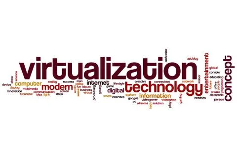 Virtualization word cloud Stock Illustration