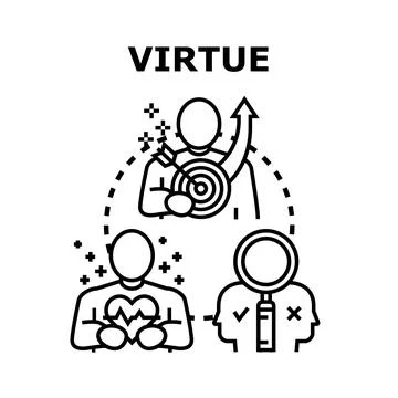 Virtue concept representing integrity, ethics, and morality Stock Illustration