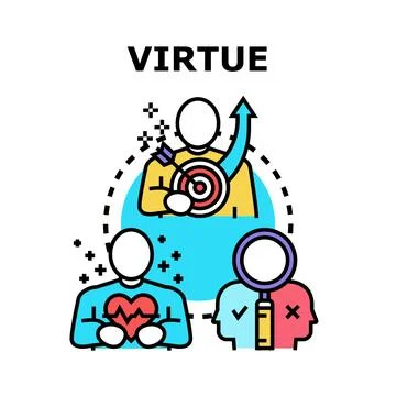 Virtue concept representing integrity, ethics, and morality Stock Illustration