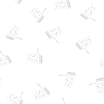 Virtuoso cooking glyph vector seamless pattern 库存插图