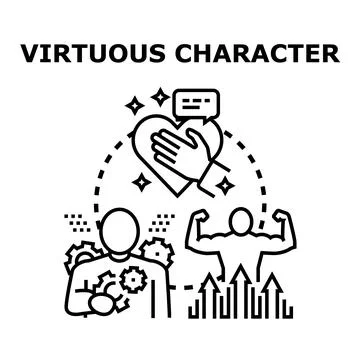 Virtuous character development creating personal growth Stock Illustration