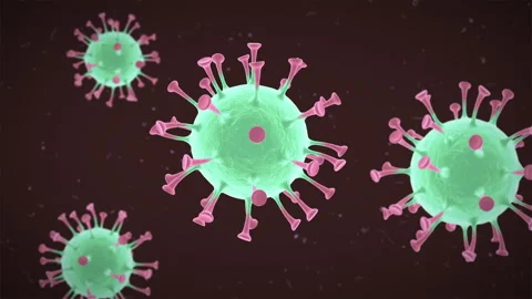 Virus - 02 - Green and Red - Group - 4K - 30 FPS Video stock 305243797