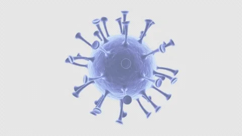 Virus - 02 - Grey - With Alpha - 4K - 25 FPS Stock Footage 305242258