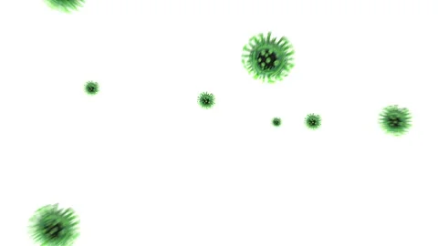 Virus 3 green translucent Stock Footage 256289723