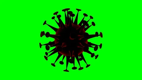 Virus 3d animation spin loop Stock Footage 126934468