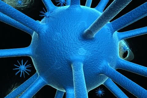 Virus 3d. Illustrazione stock