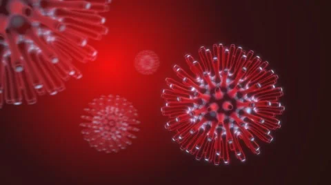 Virus, 3D rendered. Red variant Stock Footage 40714907