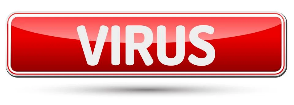 VIRUS - Abstract beautiful button with text. Stock Illustration