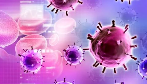 Virus in abstract design Stock Illustration