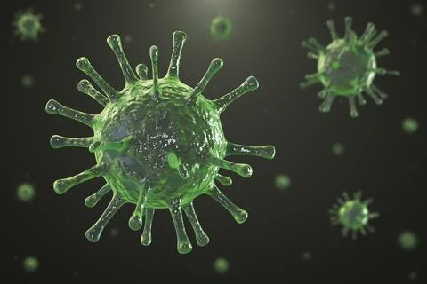 Virus agents background. Selective focus. Green slime. Stock Illustration