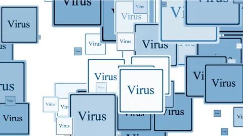 Virus alert against white 스톡 동영상 1018934
